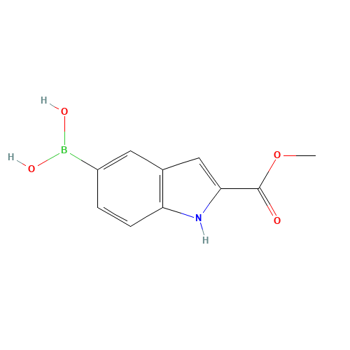 2-Methoxycarbonylindole-5-boronicacid (CAS: 284660-86-2) - Related Chemical Product