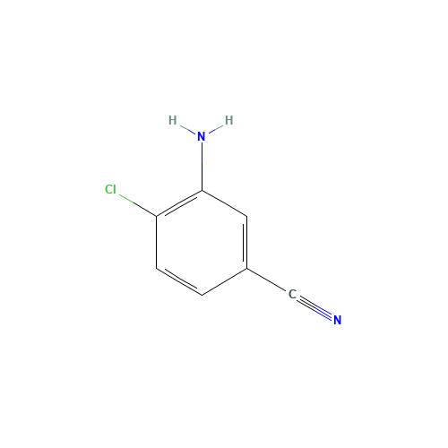 3-AMINO-4-CHLOROBENZONITRILE (CAS: 53312-79-1) - Chemical Structure and Molecular Formula 