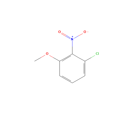 1-chloro-3-methoxy-2-nitro-benzene (CAS: 5472-99-1) - Chemical Structure and Molecular Formula 
