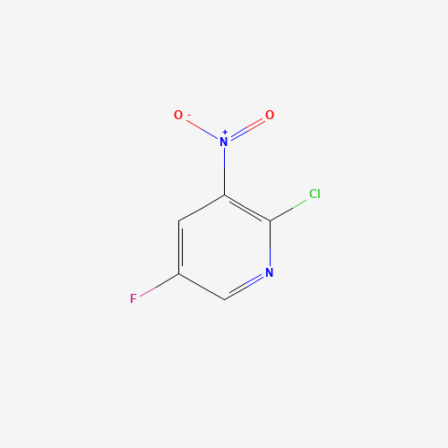 2-CHLORO-5-FLUORO-3-NITROPYRIDINE (CAS: 136888-21-6) - Chemical Structure and Molecular Formula 