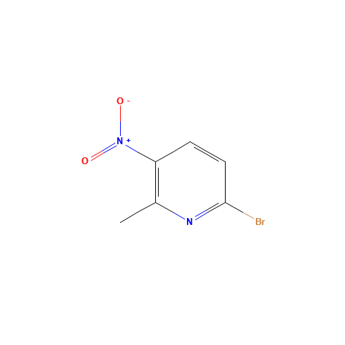 2-BROMO-5-NITRO-6-PICOLINE (CAS: 22282-96-8) - Chemical Structure and Molecular Formula 
