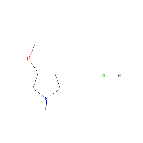 3-METHOXY-PYRROLIDINE HYDROCHLORIDE (CAS: 136725-50-3) - Chemical Structure and Molecular Formula 