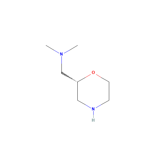 N,N-DIMETHYL-2(R)-MORPHOLINMETHANAMINE (CAS: 214273-19-5) - Chemical Structure and Molecular Formula 