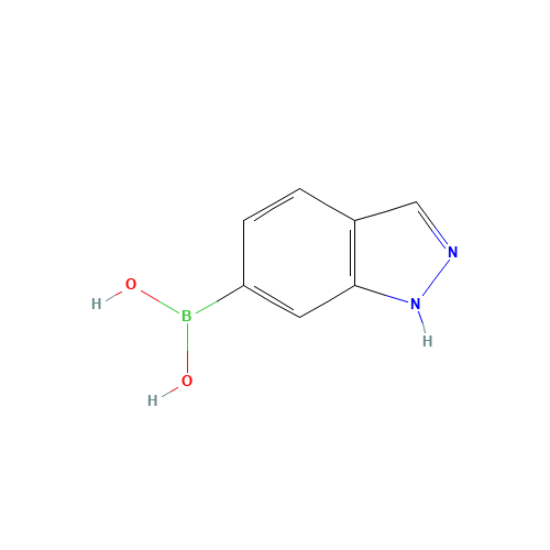 6-INDAZOLYBORONIC ACID (CAS: 885068-10-0) - Chemical Structure and Molecular Formula 