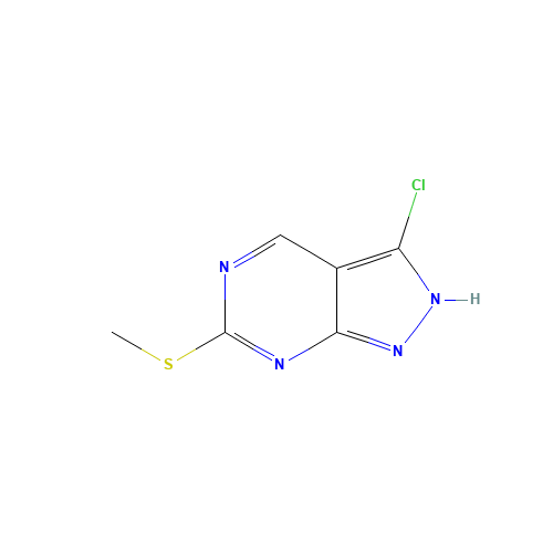3-chloro-6-(methylthio)-1H-pyrazolo[3,4-d]pyrimidine (CAS: 100859-88-9) - Related Chemical Product