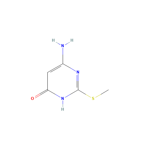 4-AMINO-2-(METHYLTHIO)-6-PYRIMIDINOL (CAS: 1074-41-5) - Chemical Structure and Molecular Formula 