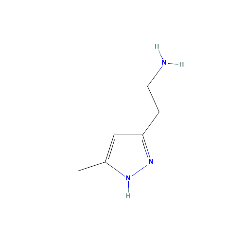 2-(3-methyl-1H-pyrazol-5-yl)ethanamine (CAS: 54055-40-2) - Chemical Structure and Molecular Formula 