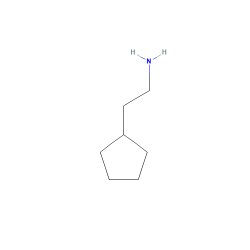 2-CYCLOPENTYL-ETHYLAMINE (CAS: 5763-55-3) - Chemical Structure and Molecular Formula 