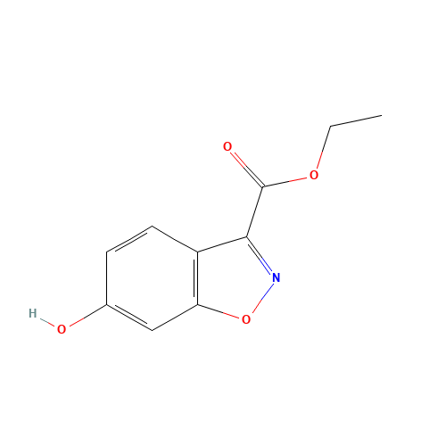 ETHYL 6-HYDROXYBENZO[D]ISOXAZOLE-3-CARBOXYLATE (CAS: 57764-50-8) - Chemical Structure and Molecular Formula 