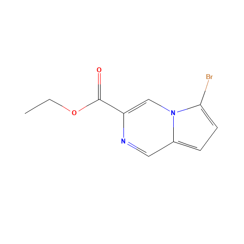 ethyl 6-bromoH-pyrrolo[1,2-a]pyrazine-3-carboxylate (CAS: 588720-62-1) - Chemical Structure and Molecular Formula 