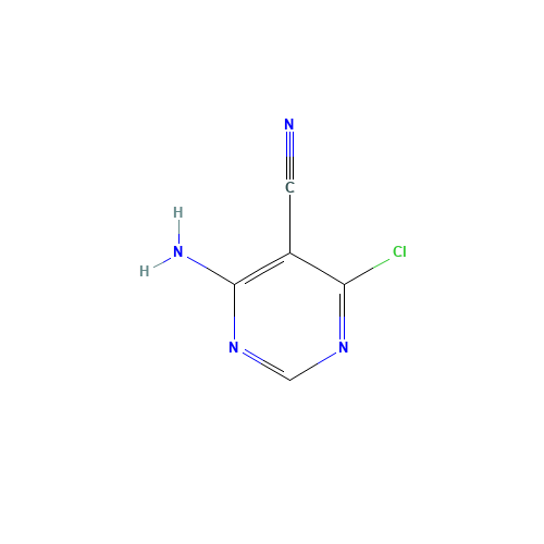 4-AMINO-6-CHLOROPYRIMIDINE-5-CARBONITRILE (CAS: 60025-09-4) - Chemical Structure and Molecular Formula 