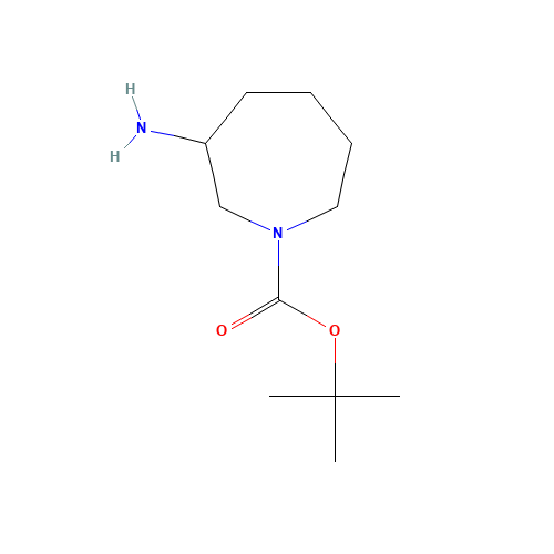 3-AMINO-AZEPANE-1-CARBOXYLIC ACID TERT-BUTYL ESTER (CAS: 609789-17-5) - Chemical Structure and Molecular Formula 