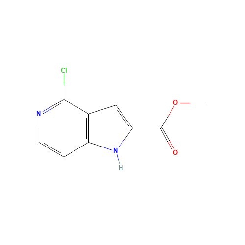 METHYL 4-CHLORO-5-AZAINDOLE-2-CARBOXYLATE (CAS: 688357-19-9) - Chemical Structure and Molecular Formula 