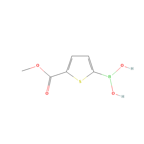 THIOPHENE-2-CARBOXYLIC ACID METHYL ESTER-5-BORIC ACID (CAS: 876189-21-8) - Chemical Structure and Molecular Formula 