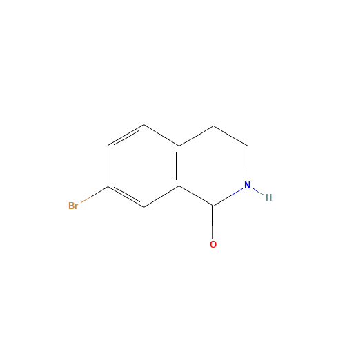 7-BROMO-3,4-DIHYDRO-2H-ISOQUINOLIN-1-ONE (CAS: 891782-60-8) - Chemical Structure and Molecular Formula 