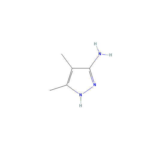 4,5-DIMETHYL-1H-PYRAZOL-3-AMINE (CAS: 91159-73-8) - Chemical Structure and Molecular Formula 