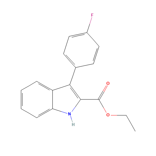 3-(4'-FLUOROPHENYL)INDOLE-2-CARBOXYLIC ACID ETHYL ESTER (CAS: 93957-39-2) - Related Chemical Product