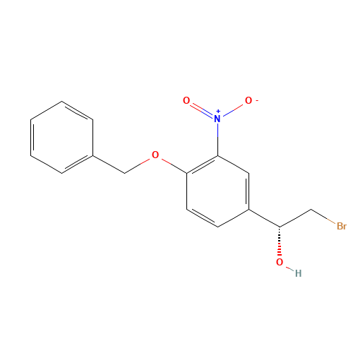 (R)-1-(4-Benzyloxy-3-nitrophenyl)-2-bromoethanol (CAS: 188690-82-6) - Related Chemical Product