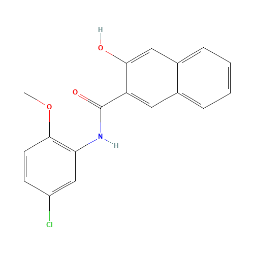 N-(5-chloro-2-methoxyphenyl)-3-hydroxy-2-naphthamide (CAS: 137-52-0) - Related Chemical Product