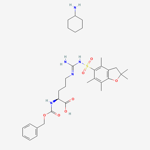 N-ALPHA-BENZYLOXYCARBONYL-N'-2,2,4,6,7-PENTAMETHYLDIHYDROBENZOFURAN-5-SULFONYL-L-ARGININE CYCLOHEXYLAMINE (CAS: 200190-89-2) - Related Chemical Product