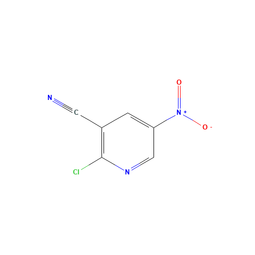2-CHLORO-5-NITRONICOTINONITRILE (CAS: 31309-08-7) - Chemical Structure and Molecular Formula 