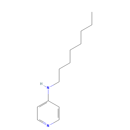 N-octylpyridin-4-amine (CAS: 64690-19-3) - Chemical Structure and Molecular Formula 