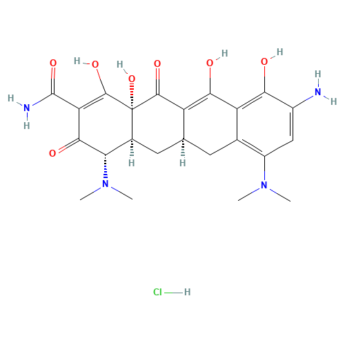 9-Amino minocycline hydrochloride (CAS: 149934-21-4) - Chemical Structure and Molecular Formula 