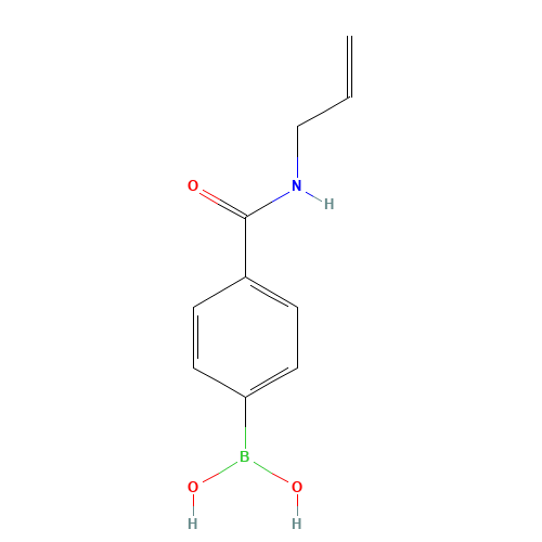 (4-ALLYLAMINOCARBONYL)BENZENEBORONIC ACID (CAS: 850568-20-6) - Chemical Structure and Molecular Formula 