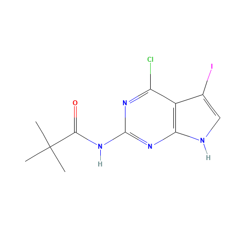 Propanamide,N-(4-chloro-5-iodo-7H-pyrrolo[2,3-d]pyrimidin-2-yl)-2,2-dimethyl- (CAS: 149765-16-2) - Related Chemical Product