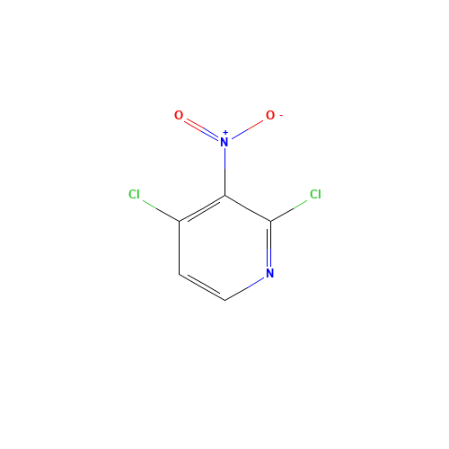 2,4-Dichloro-3-nitropyridine (CAS: 5975-12-2) - Chemical Structure and Molecular Formula 