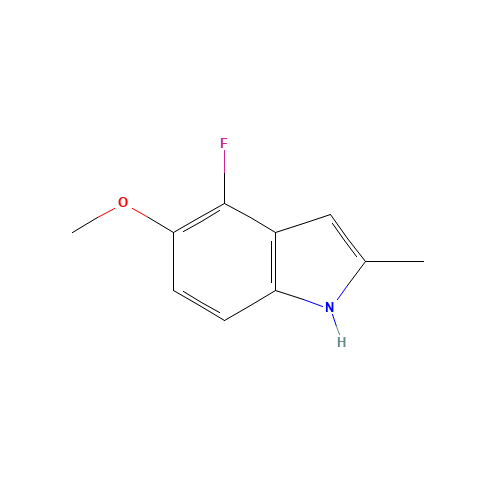 4-Fluoro-5-methoxy-2-methyl-1H-indole (CAS: 288385-93-3) - Chemical Structure and Molecular Formula 