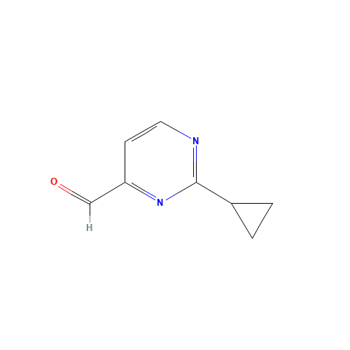 2-Cyclopropylpyrimidine-4-carbaldehyde (CAS: 948549-81-3) - Chemical Structure and Molecular Formula 