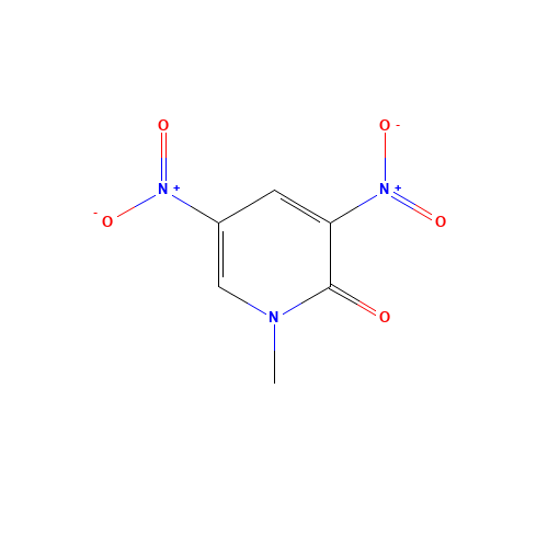 1-METHYL-3,5-DINITRO-1H-PYRIDIN-2-ONE (CAS: 14150-94-8) - Chemical Structure and Molecular Formula 