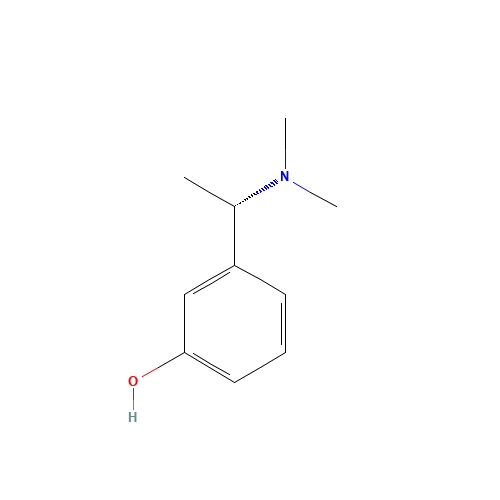 3-[(1S)-1-(Dimethylaminoethyl)]phenol (CAS: 139306-10-8) - Chemical Structure and Molecular Formula 