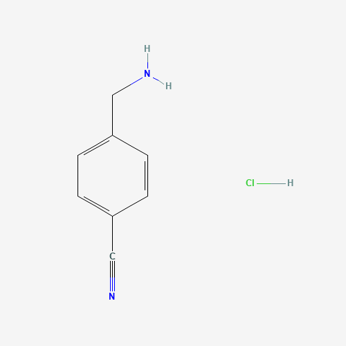 4-(Aminomethyl)benzonitrile hydrochloride (CAS: 15996-76-6) - Chemical Structure and Molecular Formula 