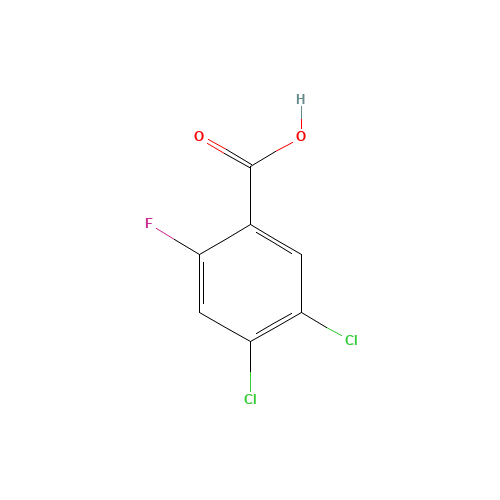 4,5-DICHLORO-2-FLUOROBENZOIC ACID (CAS: 289039-49-2) - Chemical Structure and Molecular Formula 