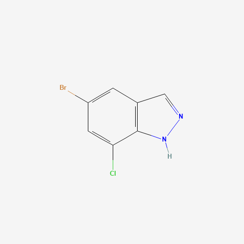 5-BROMO-7-CHLORO-1H-INDAZOLE (CAS: 635712-44-6) - Chemical Structure and Molecular Formula 