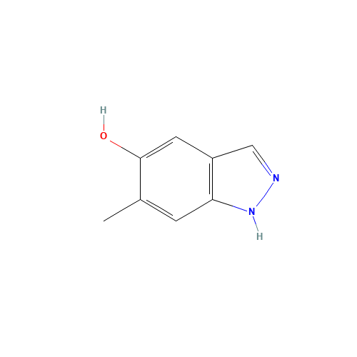 6-Methy-1H-indazol-5-ol (CAS: 478832-60-9) - Chemical Structure and Molecular Formula 
