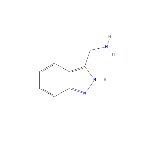 C-(1H-INDAZOL-3-YL)-METHYLAMINE (CAS: 806640-37-9) - Chemical Structure and Molecular Formula 