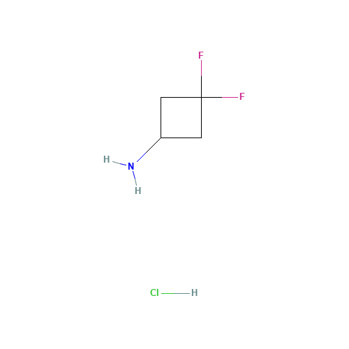 3,3-DIFLUOROCYCLOBUTANAMINE HYDROCHLORIDE (CAS: 637031-93-7) - Chemical Structure and Molecular Formula 