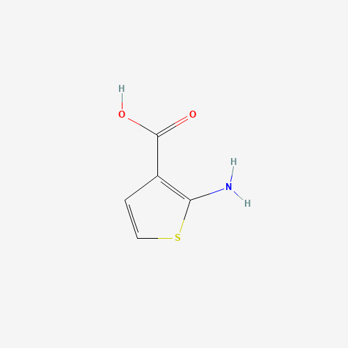 3-Thiophenecarboxylicacid,2-amino-(9CI) (CAS: 56387-08-7) - Chemical Structure and Molecular Formula 