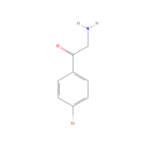 2-Amino-4'-bromoacetophenone (CAS: 7644-04-4) - Chemical Structure and Molecular Formula 