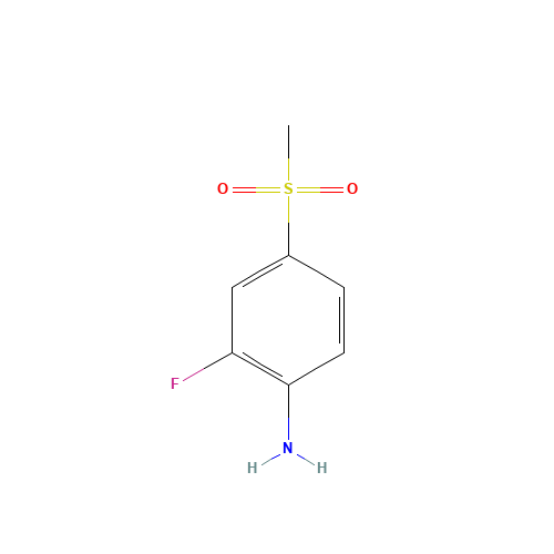 2-Fluoro-4-(methylsulfonyl)aniline (CAS: 832755-13-2) - Chemical Structure and Molecular Formula 