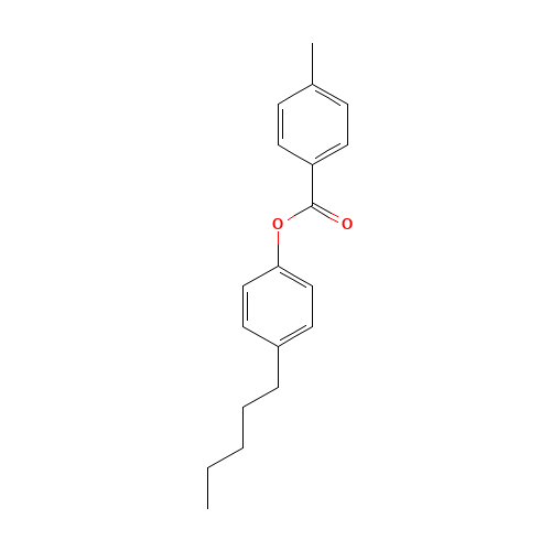 4-Pentylphenyl 4-methylbenzoate (CAS: 50649-59-7) - Chemical Structure and Molecular Formula 