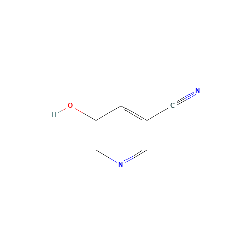 3-Pyridinecarbonitrile,5-hydroxy-(9CI) (CAS: 152803-24-2) - Chemical Structure and Molecular Formula 