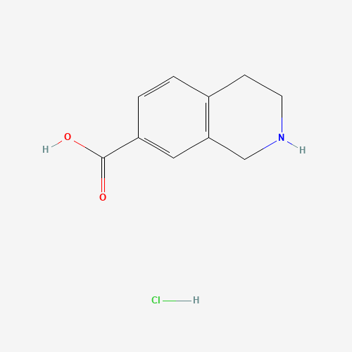 1,2,3,4-TETRAHYDROISOQUINOLINE-7-CARBOXYLIC ACID HYDROCHLORIDE (CAS: 220247-71-2) - Chemical Structure and Molecular Formula 