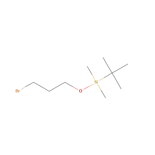 (3-BROMOPROPOXY)-TERT-BUTYLDIMETHYLSILANE (CAS: 89031-84-5) - Chemical Structure and Molecular Formula 