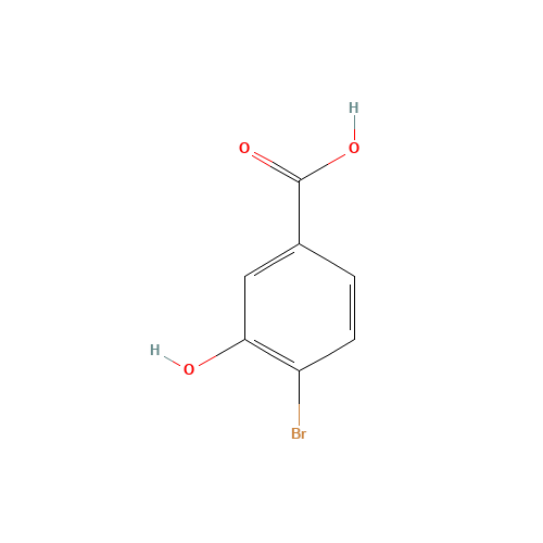 4-BROMO-3-HYDROXYBENZOIC ACID (CAS: 14348-38-0) - Chemical Structure and Molecular Formula 