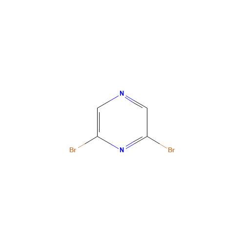 2,6-Dibromopyrazine (CAS: 23229-25-6) - Chemical Structure and Molecular Formula 