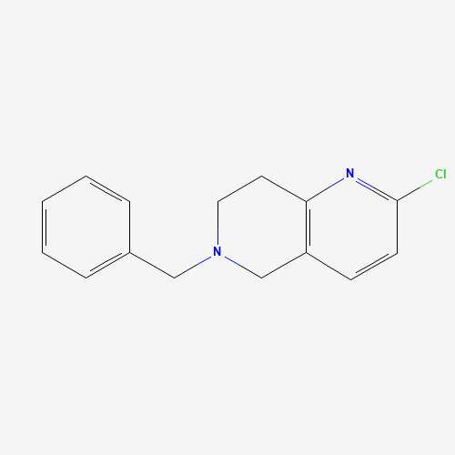 6-BENZYL-2-CHLORO-5,6,7,8-TETRAHYDRO-1,6-NAPHTHYRIDINE (CAS: 210539-04-1) - Chemical Structure and Molecular Formula 